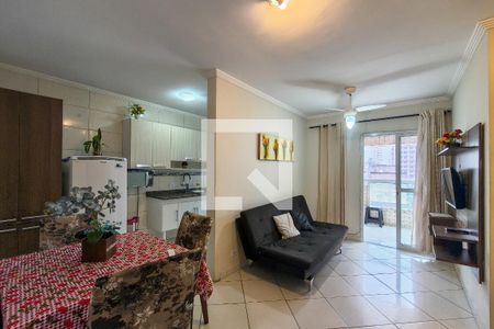 Sala de apartamento para alugar com 1 quarto, 50m² em Aviação, Praia Grande