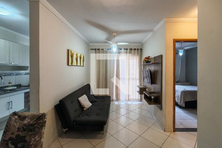 Sala de apartamento para alugar com 1 quarto, 50m² em Aviação, Praia Grande