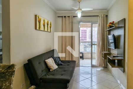 Sala de apartamento para alugar com 1 quarto, 50m² em Aviação, Praia Grande