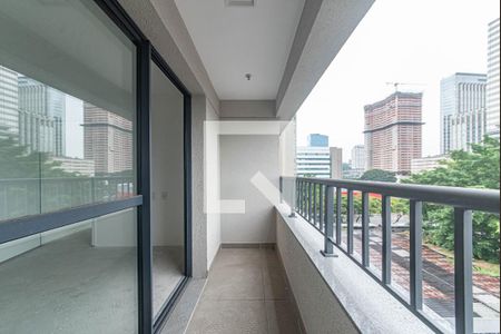 Varanda do Studio de apartamento para alugar com 1 quarto, 48m² em Vila Cordeiro, São Paulo