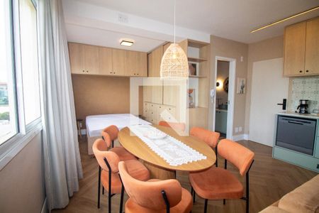 Sala de Jantar de kitnet/studio para alugar com 1 quarto, 35m² em Santo Amaro, São Paulo
