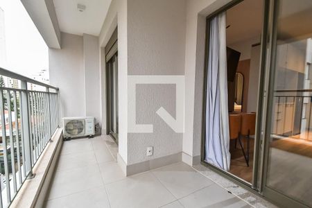 Varanda de kitnet/studio para alugar com 1 quarto, 24m² em Paraíso, São Paulo