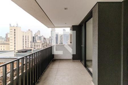 Varanda de apartamento à venda com 1 quarto, 38m² em Consolação, São Paulo