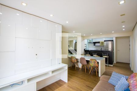 Sala de apartamento à venda com 2 quartos, 70m² em Vila Valparaíso, Santo André
