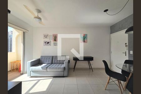 Sala de apartamento à venda com 1 quarto, 48m² em Indianópolis, São Paulo