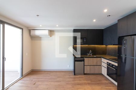 Sala/Cozinha de apartamento para alugar com 2 quartos, 62m² em Indianópolis, São Paulo
