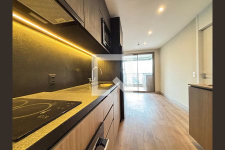 Sala/Cozinha de apartamento para alugar com 1 quarto, 35m² em Indianópolis, São Paulo