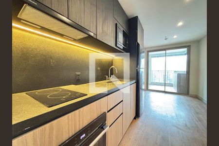 Sala/Cozinha de apartamento para alugar com 1 quarto, 35m² em Indianópolis, São Paulo