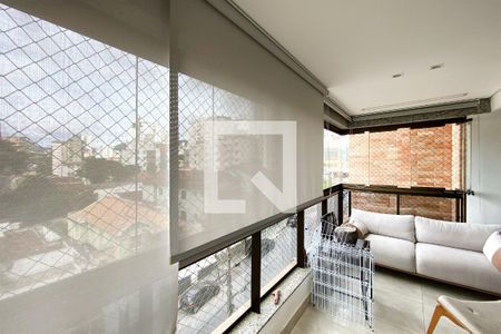 Varanda da Sala de apartamento à venda com 3 quartos, 93m² em Santo Antônio, Belo Horizonte