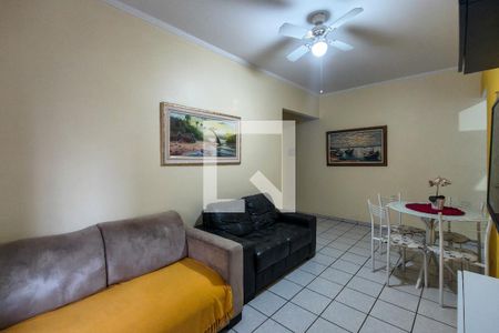 Sala  de apartamento para alugar com 1 quarto, 50m² em Vila Caiçara, Praia Grande