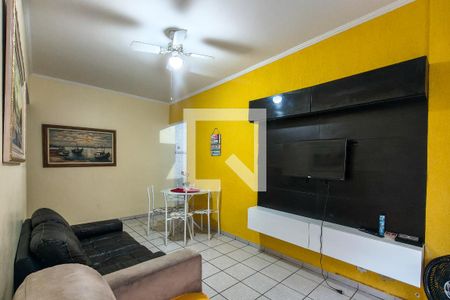Sala de apartamento para alugar com 1 quarto, 50m² em Vila Caiçara, Praia Grande