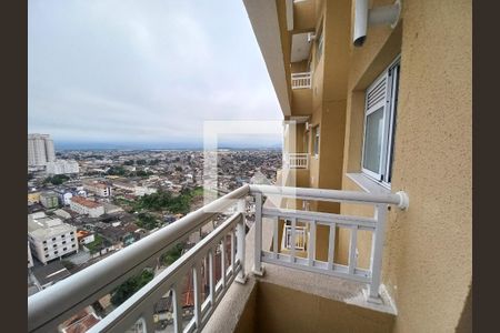 Varanda da Sala de apartamento para alugar com 2 quartos, 46m² em Parque Sao Vicente, São Vicente