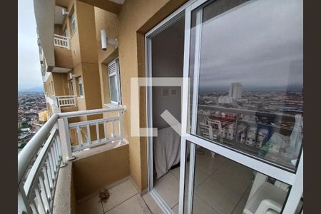 Varanda da Sala de apartamento para alugar com 2 quartos, 46m² em Parque Sao Vicente, São Vicente