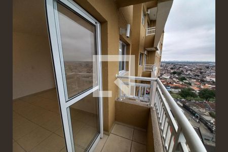 Varanda da Sala de apartamento para alugar com 2 quartos, 46m² em Parque Sao Vicente, São Vicente