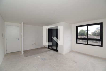 Sala/Cozinha de apartamento à venda com 2 quartos, 52m² em Centro, Curitiba