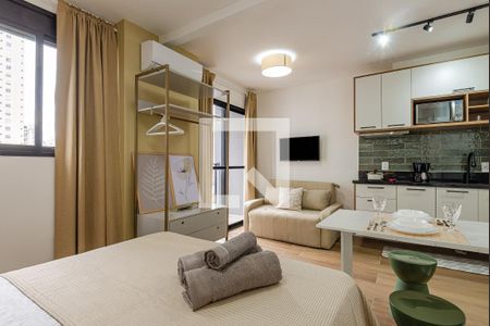Sala / Quarto de apartamento para alugar com 1 quarto, 27m² em Vila Olímpia, São Paulo