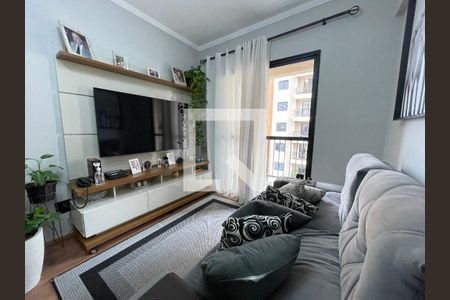Sala de apartamento à venda com 3 quartos, 74m² em Vila Indiana, São Paulo