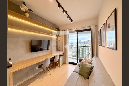 Sala de apartamento para alugar com 1 quarto, 34m² em Santo Amaro, São Paulo