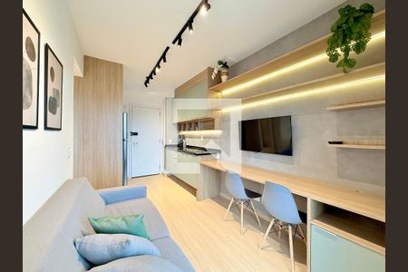 Sala de apartamento para alugar com 1 quarto, 34m² em Santo Amaro, São Paulo