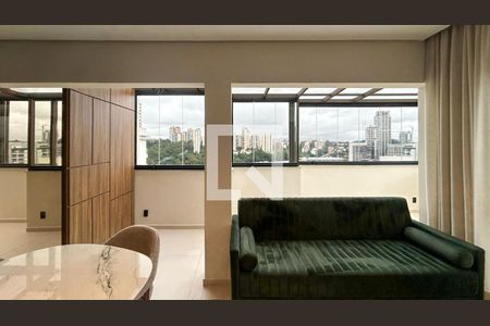 Sala de apartamento para alugar com 1 quarto, 79m² em Santo Amaro, São Paulo