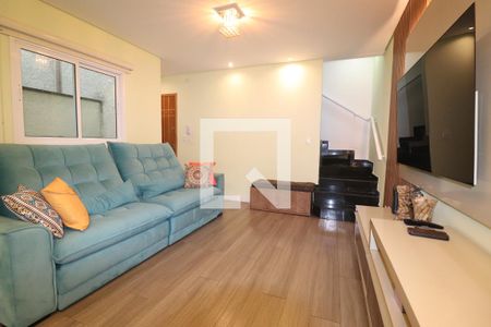 Sala de apartamento à venda com 3 quartos, 90m² em Jardim Bela Vista, Santo André