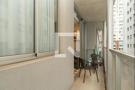 Varanda da Sala de apartamento à venda com 2 quartos, 44m² em Bela Vista, São Paulo