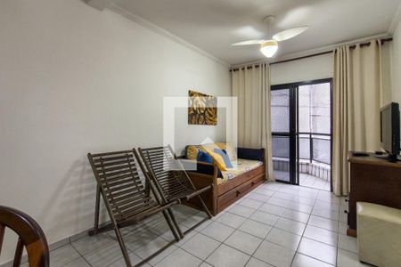 Sala de apartamento para alugar com 1 quarto, 49m² em Guilhermina, Praia Grande