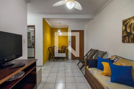Sala de apartamento para alugar com 1 quarto, 49m² em Guilhermina, Praia Grande