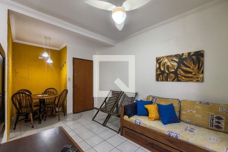 Sala de apartamento para alugar com 1 quarto, 49m² em Guilhermina, Praia Grande