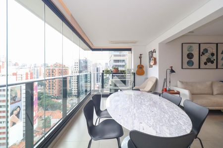 Varanda da Sala de apartamento para alugar com 1 quarto, 72m² em Pinheiros, São Paulo
