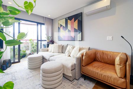 Sala de apartamento à venda com 2 quartos, 79m² em Brooklin, São Paulo