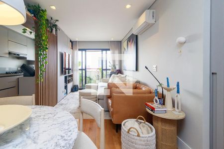 Sala de apartamento à venda com 2 quartos, 79m² em Brooklin, São Paulo