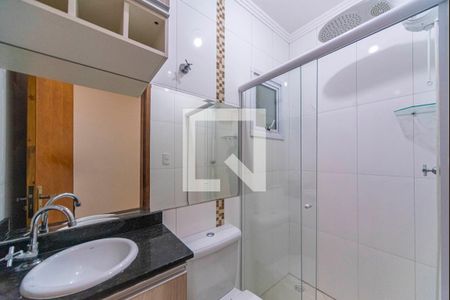 Banheiro  de apartamento à venda com 2 quartos, 56m² em Vila Camilópolis, Santo André