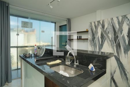 Cozinha de apartamento para alugar com 1 quarto, 27m² em Itaipuaçu, Maricá