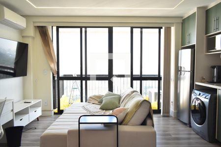 Sala/Cozinha de apartamento para alugar com 1 quarto, 43m² em Vila Clementino, São Paulo