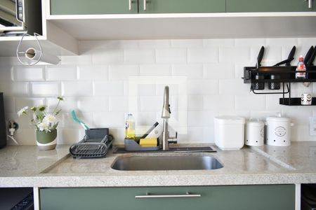 Sala/Cozinha de apartamento para alugar com 1 quarto, 43m² em Vila Clementino, São Paulo