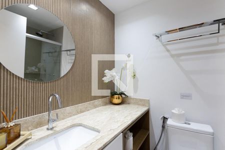 Banheiro de kitnet/studio à venda com 1 quarto, 30m² em Moema, São Paulo