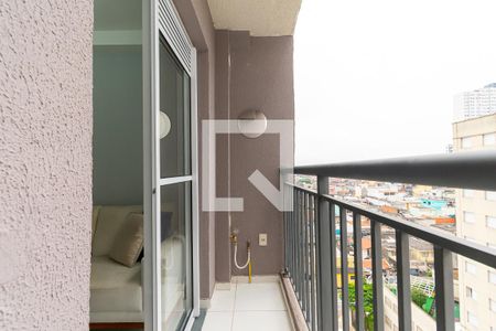 Varanda da Sala de apartamento à venda com 1 quarto, 28m² em Vila Tolstoi, São Paulo
