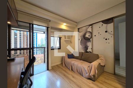 Sala/Cozinha de kitnet/studio para alugar com 1 quarto, 37m² em Indianópolis, São Paulo