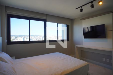 Sala _quarto  de kitnet/studio para alugar com 1 quarto, 29m² em Cidade Baixa, Porto Alegre