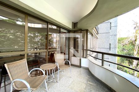 Varanda da Sala de apartamento à venda com 4 quartos, 229m² em Serra, Belo Horizonte