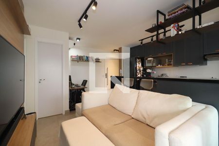 Sala/Cozinha de apartamento à venda com 1 quarto, 52m² em Vila Anglo Brasileira, São Paulo