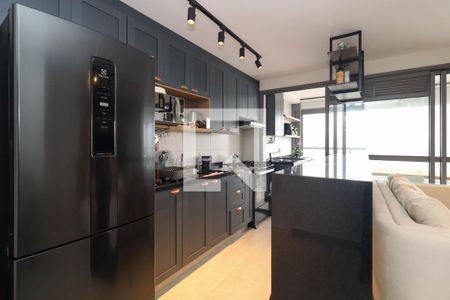 Sala/Cozinha de apartamento à venda com 1 quarto, 52m² em Vila Anglo Brasileira, São Paulo