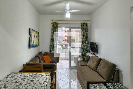 Sala de apartamento para alugar com 1 quarto, 55m² em Maracanã, Praia Grande