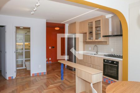 Sala e Cozinha de apartamento para alugar com 2 quartos, 53m² em Barra Funda, São Paulo