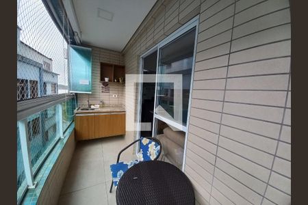 Varanda da Sala de apartamento para alugar com 2 quartos, 79m² em Itararé, São Vicente