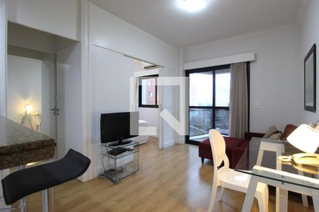 Sala/Cozinha de apartamento à venda com 1 quarto, 34m² em Itaim Bibi, São Paulo