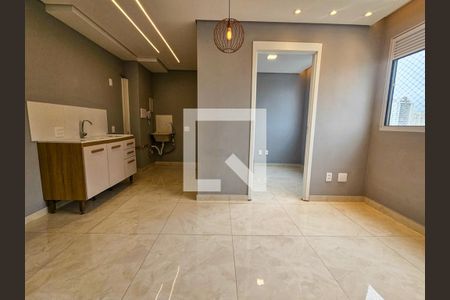 Sala/Cozinha de apartamento para alugar com 2 quartos, 32m² em Jardim Caravelas, São Paulo