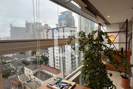 Varanda da Sala de apartamento para alugar com 1 quarto, 48m² em Gonzaga, Santos