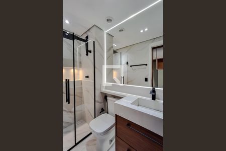 Banheiro de kitnet/studio à venda com 1 quarto, 27m² em Ipiranga, São Paulo